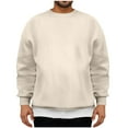 thumbnail image 7 of XuJwPNcy Men's Sherpa Lined Sweatshirts Big and Tall Fleece Pullover Basic Tops Warm Crewneck Fall Winter Sweatshirt, 7 of 7