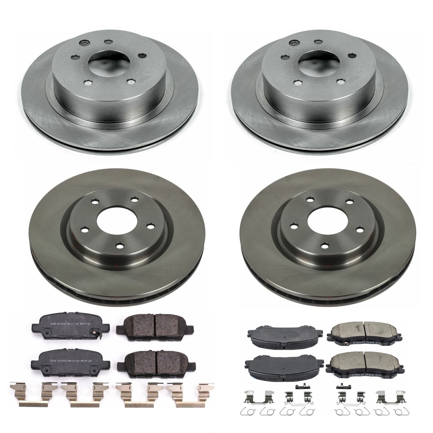 PowerStop Front and Rear Stock Replacement Brake Pad and Rotor Kit Fits: NISSAN Select Models KOE7035