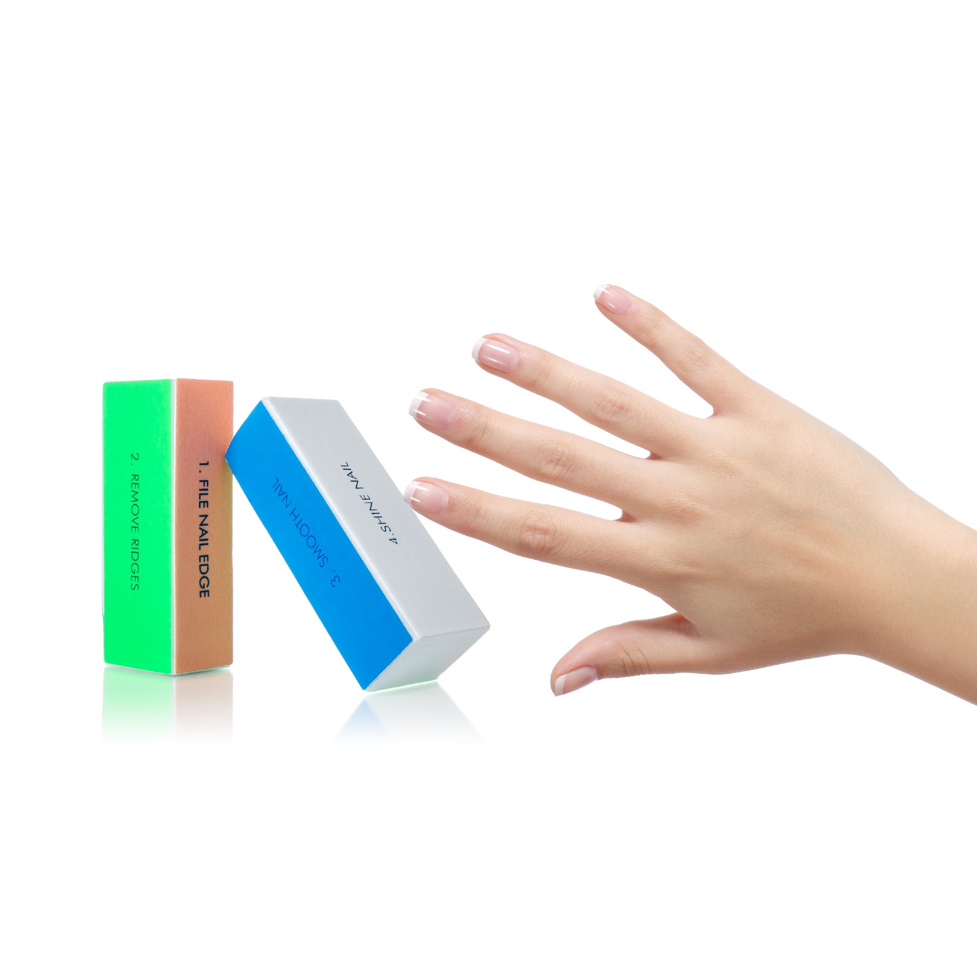 Nail Buffer Manicure Block, 4 Steps Nail Shine Care Buffing (2Pack