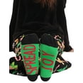 thumbnail image 4 of Just Love Plush Women’s Pajama Pant Set with Matching Socks with Sayings (Black - Christmas Explosion, Medium), 4 of 5