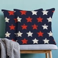 thumbnail image 2 of 4th of July Throw Pillow Covers 16x16 Inch Set of 2, Red White Stars Blue Patriotic Decorative Pillow Cases Outdoor Linen Independence Memorial Day Cushion Cover for Home Sofa Couch Bed, 2 of 6