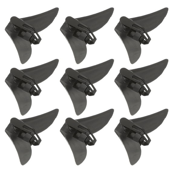 Supvox 20Pcs Bow Tie Clips Black Plastic Triangle Anti-slip Mechanism For Men Formal Events