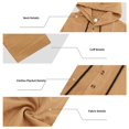 thumbnail image 5 of Men's Linen Blend 2 Piece Outfit Hooded Henley Shirt Drawstring Wide Leg Pants Set Earth Yellow S, 5 of 10