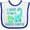 White and Royal, variant on Inktastic I Love My Auntie-saurus Cute Brontosaurus Family Boys or Girls Baby Bib