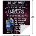 thumbnail image 4 of Gifts for Wife from Husband to My Wife Blanket, Personalized Throw Female Birthday Gifts, Romantic Gifts Birthday Christmas Valentine's Mother's Day Healing Bed Blanket Presents for Her 130 * 150cm, 4 of 6