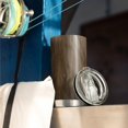 thumbnail image 3 of 20oz Insulated Car Cup with Silver Base, Stainless Steel Travel Tumbler with Telescopic Straw and Lid, 360° Full Wrap Printed, Wood Print, 3 of 6