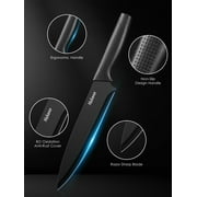 Yabano 14 Pieces Stainless Steel Knife Set with Built-in Wooden Block, Black