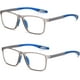 thumbnail image 3 of Gafas de Lectura Hombres 2 Pares Estilo Deportivo Lectores de Bloqueo de Luz Azul Cómodos y Flexibles para Hombres, 3 of 5