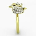 thumbnail image 4 of Luxe Jewelry Designs Women's Gold IP Knots and Bows Design Stainless Steel Ring with Crystals - Size, 4 of 4