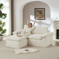 thumbnail image 5 of MAYEERTY Modern Modular Corduroy Sofa, White Cloud-Soft Sectional Couch for Apartment, 5 of 9