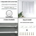thumbnail image 5 of Set of 2 White Café Curtain Rods 29" to 49" Adjustable - Diam 1/2", 5 of 5