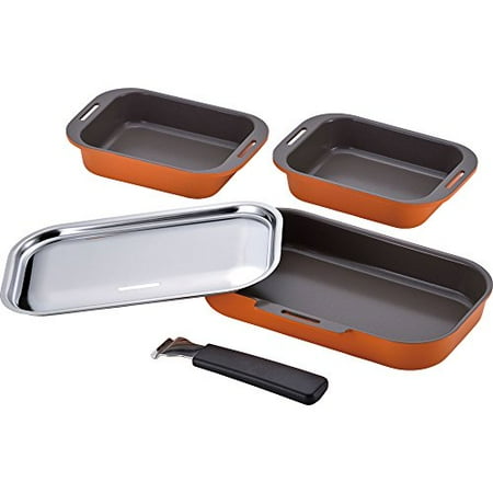

Wahei freiz Freed Fly Pan Grill Pan Fish Grilled Steak Steak Kongri Antable 5-piece Set of Gas Fire MA-9156// Large