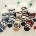 thumbnail image 4 of LAMIRO 1 Pair Mens Slipper Socks: Fuzzy Socks Cozy Warm House Socks Indoor Thermal Socks, Non Slip Plush Fleece Socks Size 9-12, 4 of 7