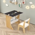 thumbnail image 5 of Kids Table and Chairs Set, Multifunctional Wooden Children Study Activity Table, Convertible Tabletop for Study, Drawing, Play, 5 of 8