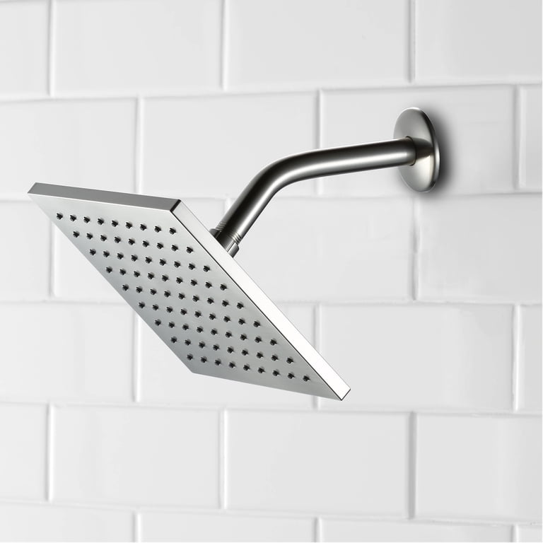 Better Homes & Gardens 8in Square Rain Showerhead, Nickel photo 3
