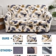 thumbnail image 6 of Eco-Ancheng 3 Piece Stretch Sofa Covers for 2 Cushion Couch Printed Sofa Slipcover with 2 Individual Cushion Covers Furniture Protector for Living Room Chairs with Elastic Bottom, Loveseat，01, 6 of 7