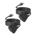 thumbnail image 1 of Cable de extensión DEWENWILS Christmas Tri-Tap 16/3 SJTW de 15 pies, negro, 1 of 7
