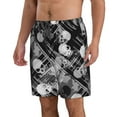 thumbnail image 2 of Disketp Men'S Swim Trunks Hawaiian Breathable Surf Beach Swimsuits Mesh Lining Beach Shorts With Pockets-Seamless Pattern With Skulls, 2 of 9