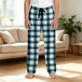 thumbnail image 2 of JFTTX Big Girls Plaid Pants Wide Leg Pants for Girls Elastic Waist Drawstring Fall Baggy Trousers with Pockets, 2 of 4