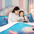 thumbnail image 4 of Manfei Sea Animal Axolotl King Size Comforter Sets,Cartoon Animals Print Comforters King Size,Reversible,3pcs,1 Comforter and 2 Pillowcases, 4 of 7