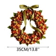 thumbnail image 3 of Bcylexb Artificial Fall Hydrangea Wreath, 13.8" Flower Wreaths with Olive Green Ribbon Autumn Floral Front Door Wreath for Farmhouse Home Window Decor, 3 of 9
