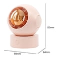 thumbnail image 4 of Mini ventilador Spaceman recargable por USB, 3 velocidades, ajustable, para escritorio, cuello y mano Rosa, 4 of 8
