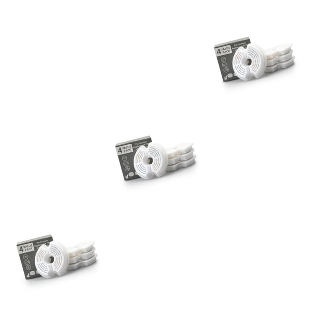 Wisewang 4 Pcs Filtre de Fontaine pour Animaux de Compagnie Portable Remplacement Lavable Rond en Forme de Fleur Outil de Filtration comme sur l'Image 3Ensemble