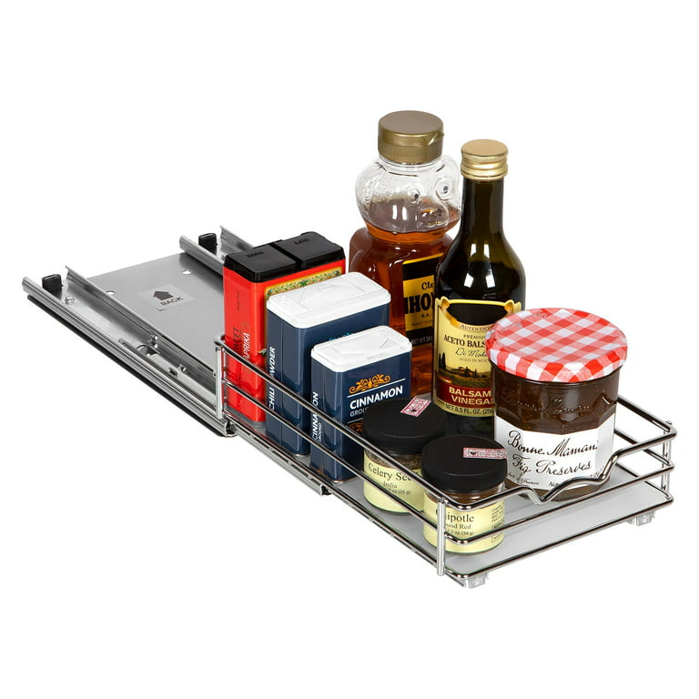  HOLDN' STORAGE Spice Rack Organizer for Cabinet, Heavy Duty -  Pull Out Spice Rack 5 Year Warranty- Spice Organization 8-1/2Wx10-3/8  Dx8-7/8 H - Spice Racks for Inside Cabinets & Pantry Closet. 