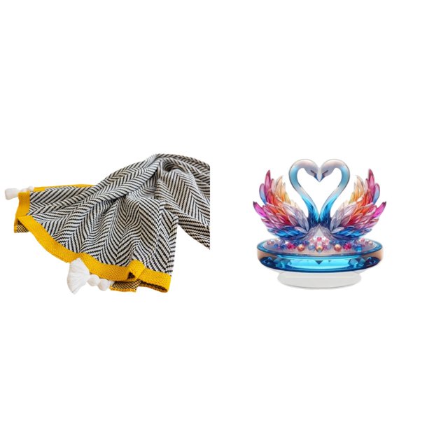 Manta tejida de acrílico con cisne a rayas, suave y cálida, estilo rústico, escultura, centro de mesa, decoración del hogar, dormitorio, sofá, cama, s