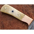 thumbnail image 5 of Custom Handmade Damascus Copper Guard Chef Knife Bone Handle, 5 of 5