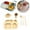 Beige, variant on Set Of Tableware: 6 Piece Set Of Plates Bowls Cups Forks Spoons And Chopsticks With Compartments