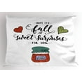 thumbnail image 1 of Hope Pillow Sham Hand Drawn Jam in a Jar Brush Lettering with Romantic Hearts Hope is Sweet Surprises, Decorative Standard Size Printed Pillowcase, 26 X 20 Inches, Multicolor, by Ambesonne, 1 of 2