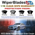 thumbnail image 2 of 2023 BMW M850i xDrive Gran Coupe Beam Wiper Blades Wipers w/1yr Warranty (Set of 2), 2 of 5