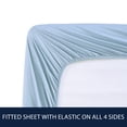 thumbnail image 7 of Nautica Solid 100% Cotton Percale 4-Piece Sheet Set, Queen, Lake Blue, 7 of 7