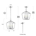 thumbnail image 3 of JONATHAN Y Ojai 10" 3-Light Iron Classic Modern Pagoda LED Pendant Lantern, Chrome, 3 of 8