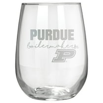 Purdue Boilermakers Etched 17oz. City Stemless Wine Glass