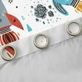 thumbnail image 4 of Feelyou Rocket Planet Boy Black Out Curtains, Spaceship Curtains Pack of 2 (42x63 Each), 4 of 6