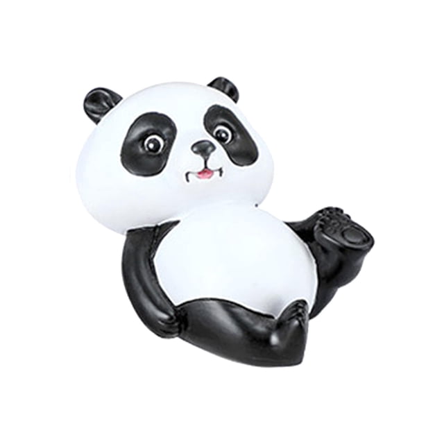 Resina decorativa Panda Escultura Estatua Animal Miniaturas Figuras Colección Estatuilla Panda Ornamento para el hogar Estantería Decoraciones de 8cmx4.5cmx4cm Sunnimix Estatua de escultura de panda