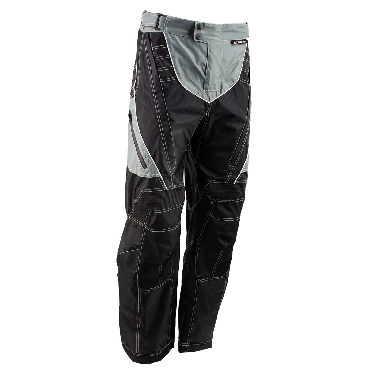 42 Xelement CF2131 Men’s ‘Road Racer’ Black Tri-Tex and Leather Motorcycle Racing Pants with X-Armor Protection 