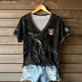 thumbnail image 5 of 2026 New Mexico Soccer Jersey Women, Mexican Jersey Soccer T-Shirt, Soccer Jersey 2D Graphic V-Neck Short Sleeve Football Tee, Casual Daily Sport Top for Adult, 5 of 5