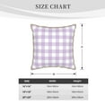 thumbnail image 4 of Haiem Purple Checkboard Print Velvet Soft Solid Decorative Square Throw Pillow Covers Set with Elegant Piping Christmas Cushion Case for Sofa Bedroom Car-18"x18", 4 of 8