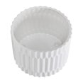 thumbnail image 4 of Sagebrook Home Set Of 2 Ceramic Fluted Planter With  Feet 10/12" , White, Round, Ceramic, Contemporary, 11"H, Fluted, 4 of 8