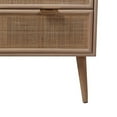 thumbnail image 4 of 3 Drawer Wooden Accent Chest with Mesh Pattern Front, Light Brown- Saltoro Sherpi, 4 of 5