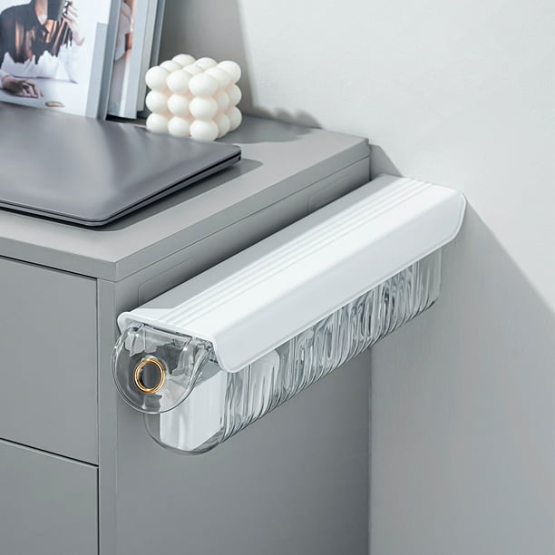 Caja de almacenamiento en cajones montada en la pared - 6 cuadrículas organizadoras para ropa interior, calcetines, cables y joyería, blanco/rosa/azul/verde, 15,16x4,21x2,95 pulgadas
