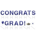 thumbnail image 2 of Vispronet Congrats Grad Yard Sign with Stakes – Each Letter is 18in Tall – Weather-Resistant Signs and Steel Stakes – Highschool and College Graduation Decorations (Faux Glitter Dark Blue), 2 of 5