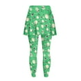 thumbnail image 5 of SCRAWLGOD Golf Clubs Balls Green Women's Leggings with Skirt Moisture-Wicking Sporty Skorts Leggings Comfortable Stretchy Golf Skirt With Leggings for Tennis Athletics, 3XL, 5 of 7
