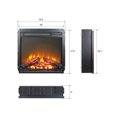 thumbnail image 2 of CQSXDA 19.20'' x 18.10'' 1400W Electric Indoor Fireplace, 2 of 8