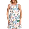 thumbnail image 1 of Disketp Rentrée des Classes pour Femmes Robe Sans Manches Robes d'Été Décontractées de Plage Amples, 1 of 7