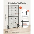 thumbnail image 2 of VEVOR 2 Packs Grid Wall Panel 2.9 x 5.9 ft Wire Display Rack with Wheels & Hooks, 2 of 9