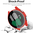 thumbnail image 3 of Pour Compatible Samsung Galaxy Watch 4 44mm Boîtier en Verre Trempé Écran Protecteur Dur Mat PC Cadre de Protection Résistant aux Rayures Couverture Complète Galaxy Watch 4 - Rouge, 3 of 5